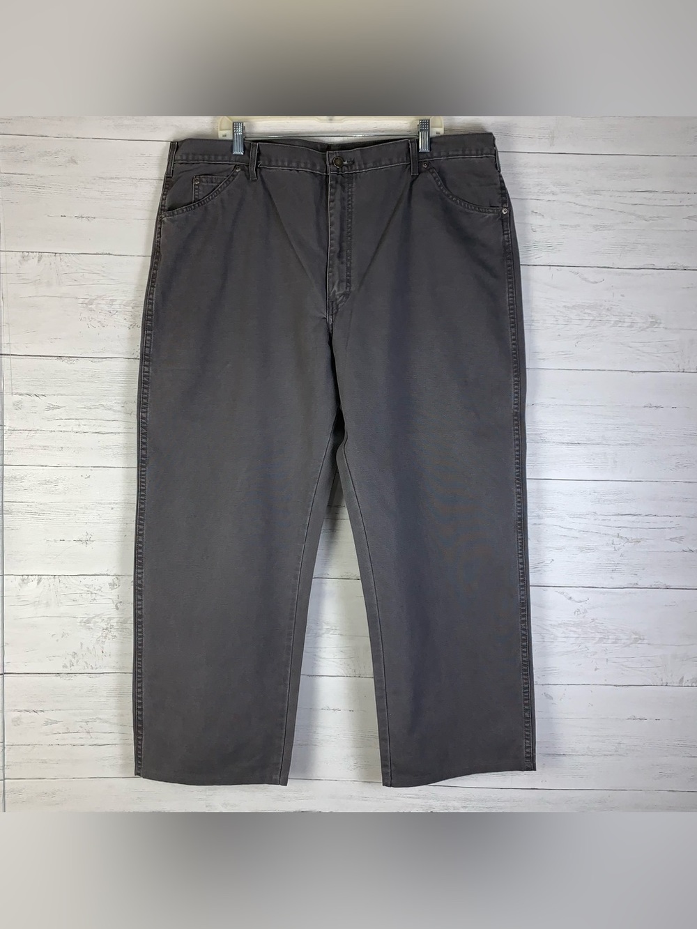 Dickies Carpenter Pants Mens 42x30 Gray  Flat Front Workwear Outdoor